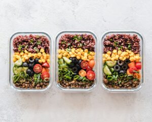 Gezond weekmenu met maaltijden voor de week