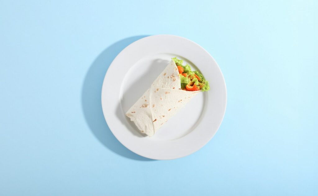 Volkoren wrap met salade als gezonde lunch